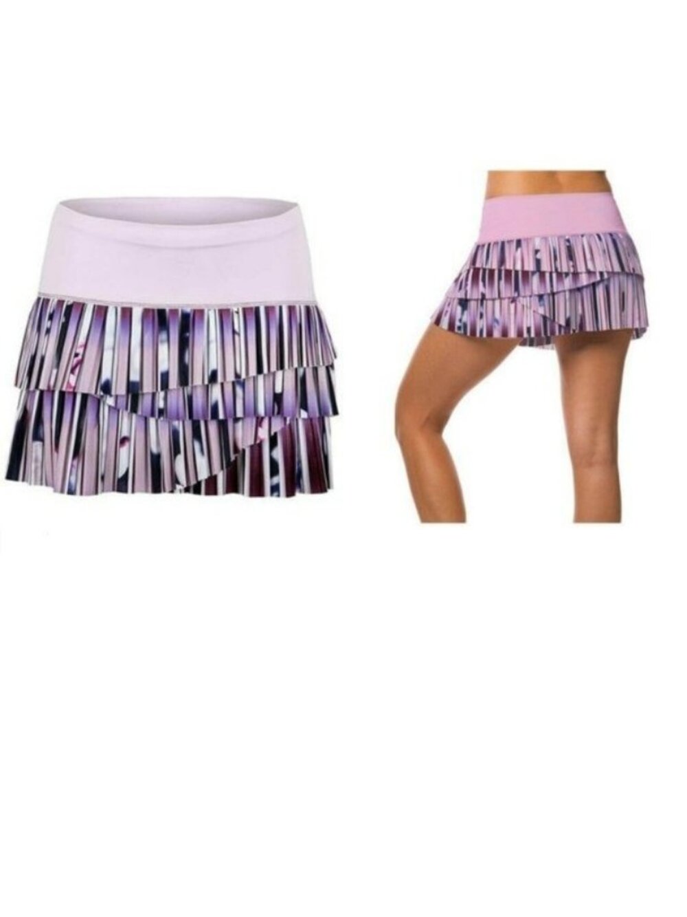 Nwt Lucky In Love Pleated Tier Tennis Skirt Skort Shorts S Small